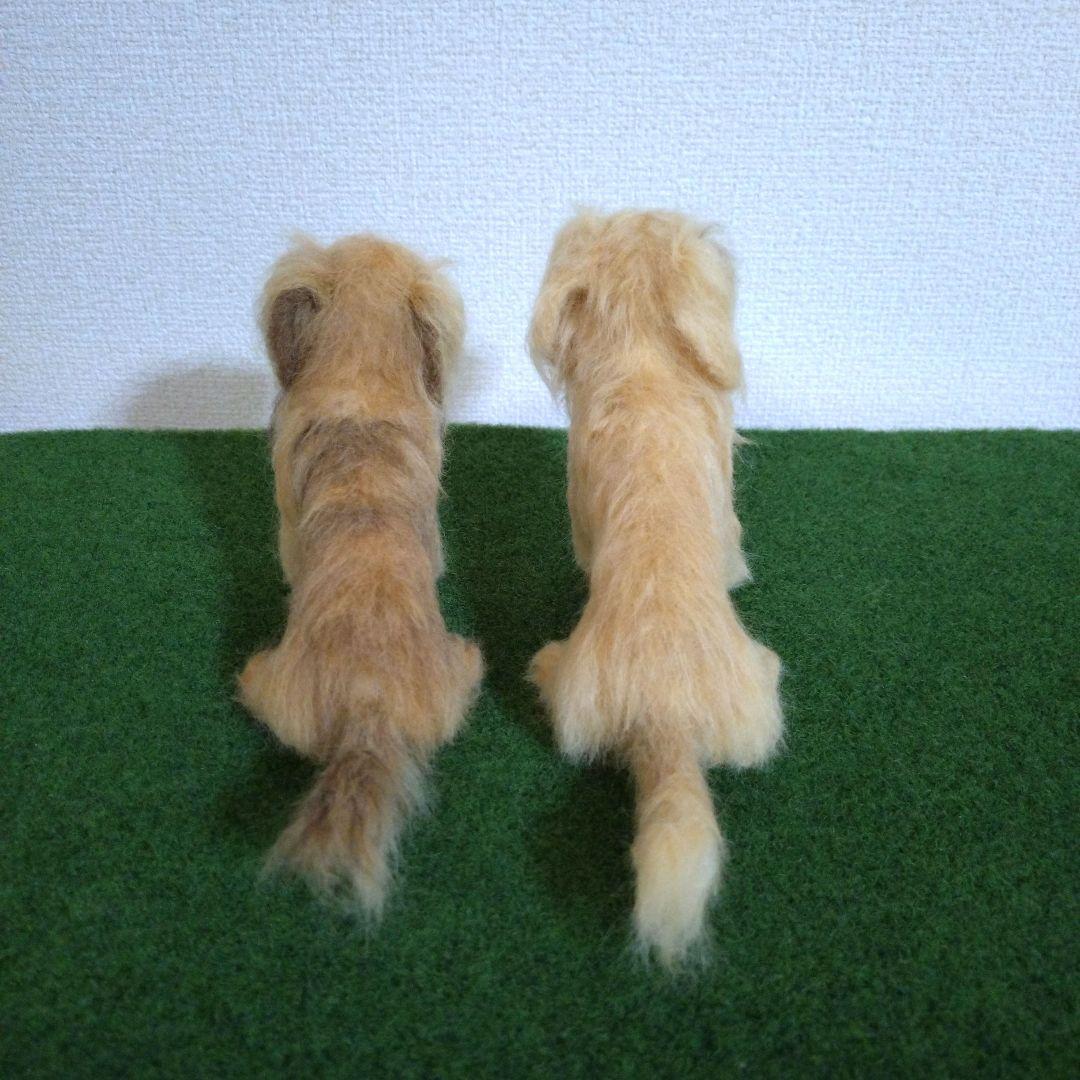 non　羊毛フェルト　犬　ミニチュアダックスフンド【２匹】ハンドメイド