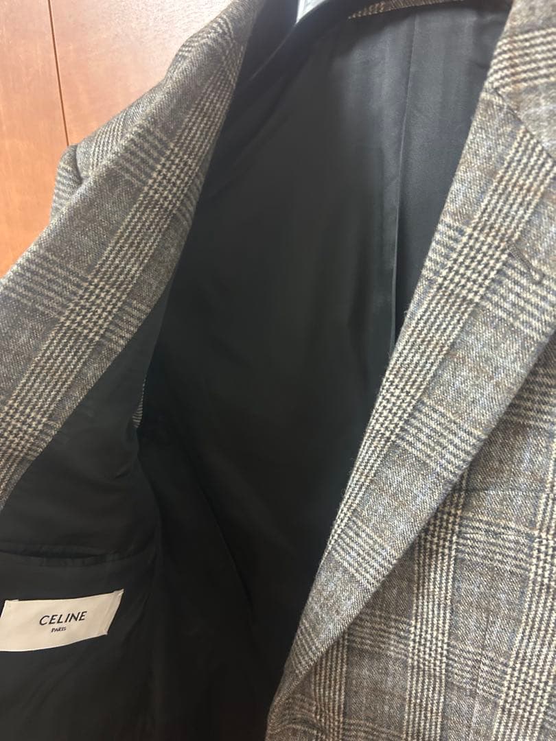 CELINE セリーヌ　テーラード　ジャケット　チェック　美品　エディ　スリマン
