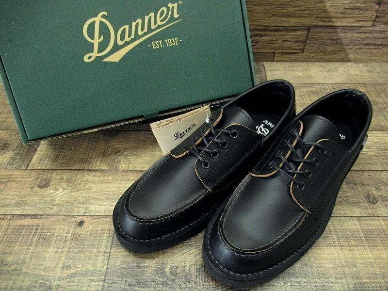 新品 ダナー ブローガン 茶芯 軽量 モカシン レザー シューズ 黒 27.5①