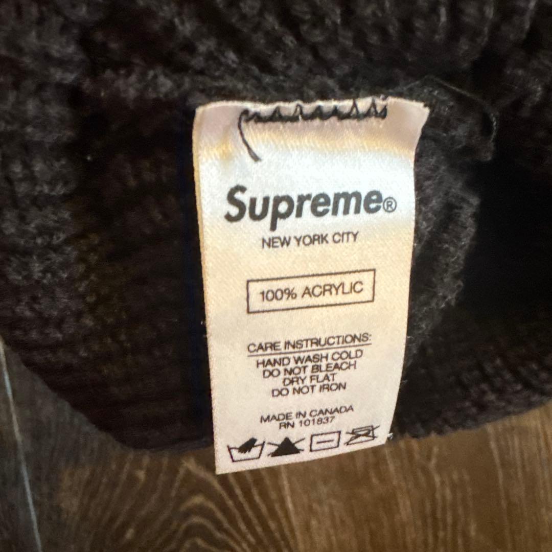 登坂着用 Supreme Loose Gauge Beanie Black