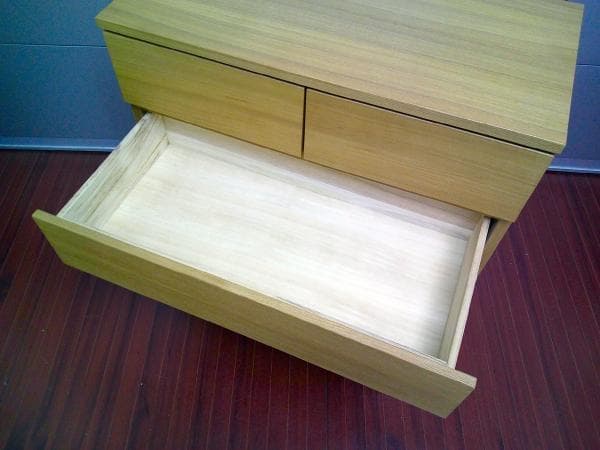 無印良品 タモ材 チェスト 4段 ワイド