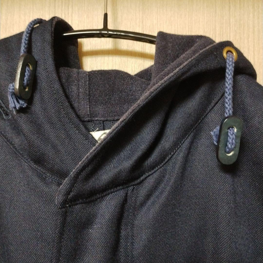class ネイビー フード付き モッズコート