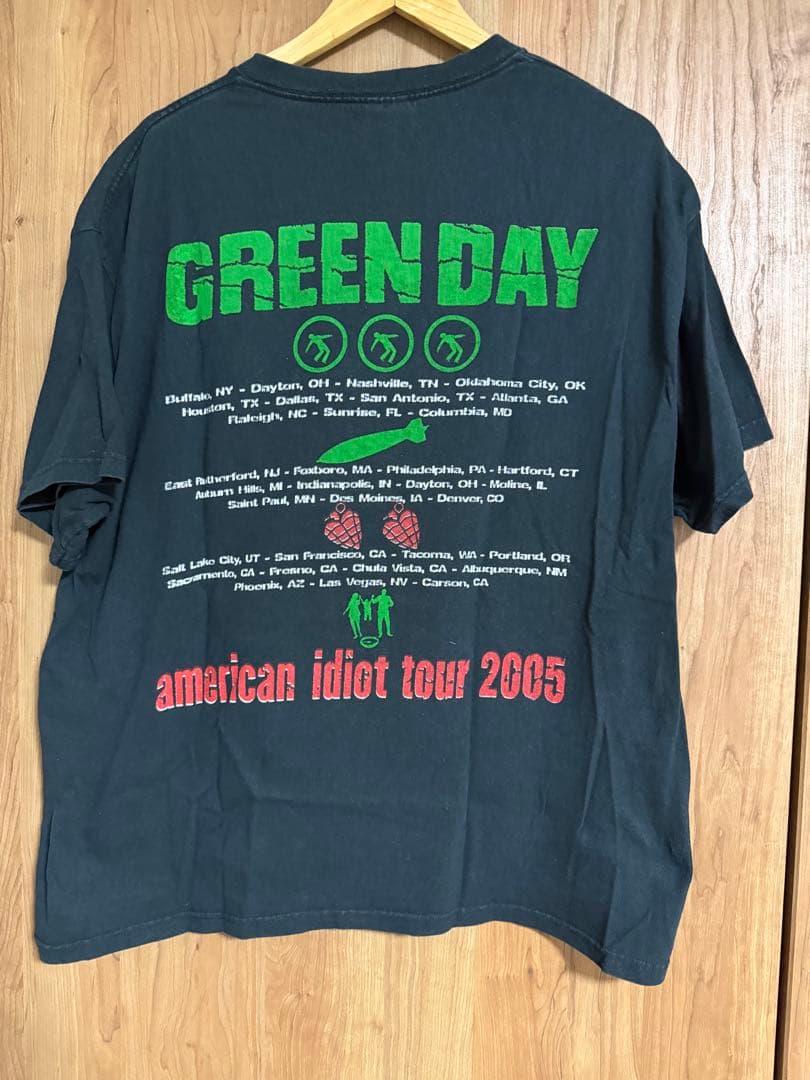 00s XL GREEN DAY American idiotTシャツ 2005