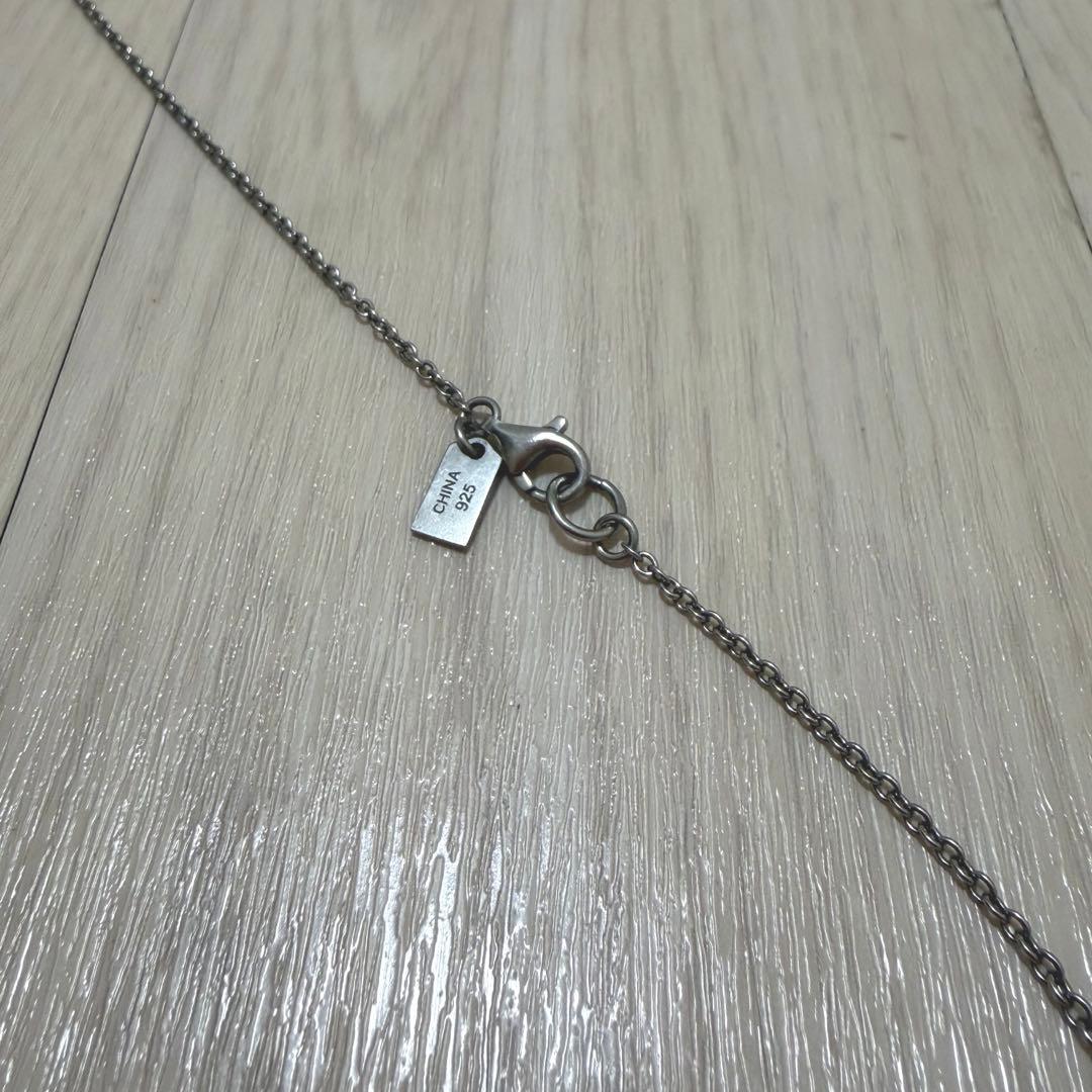 COACH スターリングシルバー 925 ダブルチャーム ネックレス ペンダント