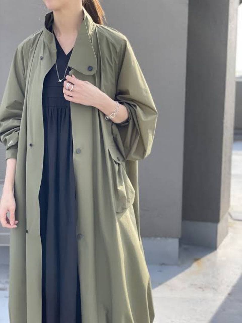 HYKE PERTEX MILITARY COAT ナイロンコート