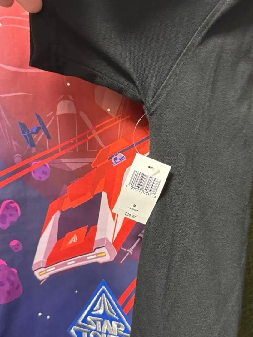 【新品・未使用】海外ディズニー　スターツアーズ　Tシャツ　M（L〜XL同等）