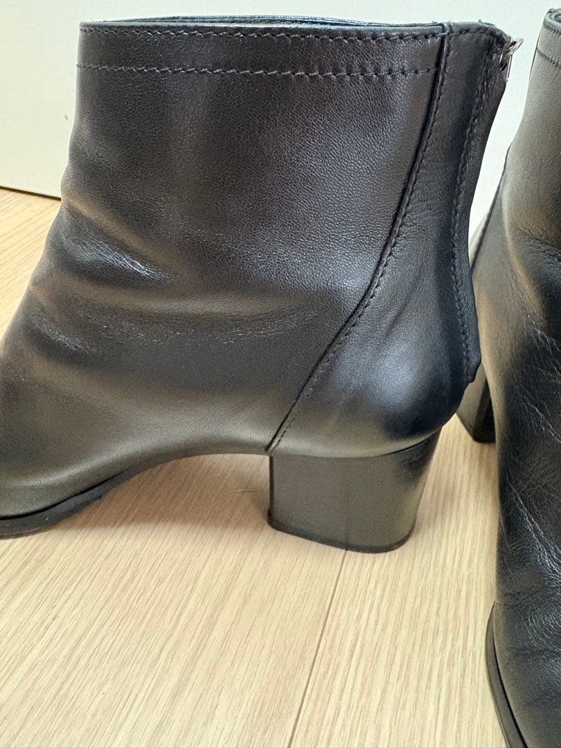 Fabio Rusconi 牛革　ブラック　ショートブーツ　24cm
