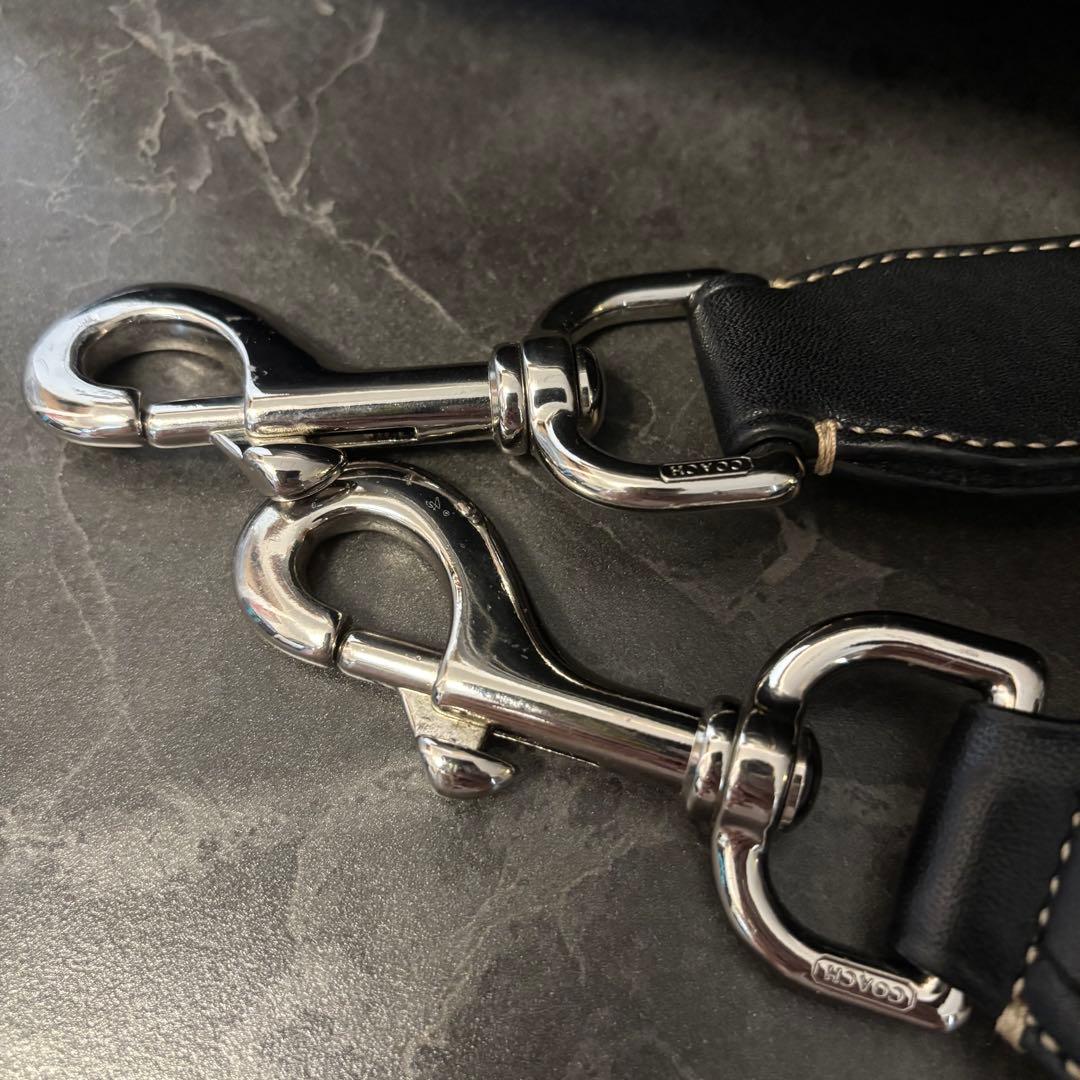 値下げ不可‼️ COACH 南京錠&クロシェット付き レザーボストンバッグ