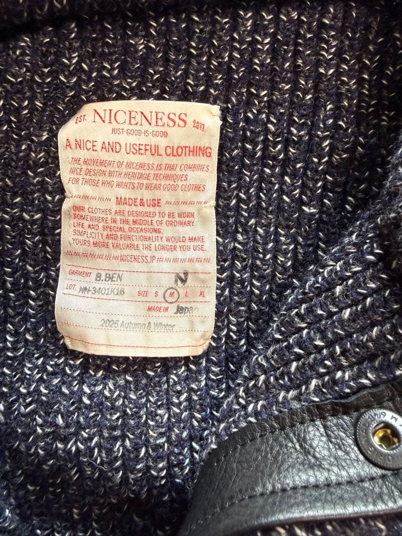 NICENESS B.BEN NAVY サイズM 新品