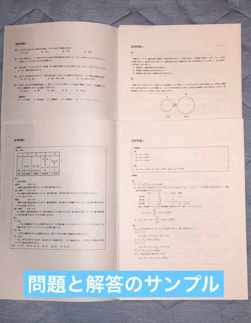 鉄緑会　高3 化学総合演習 特別冊子　解答解説付き　8冊