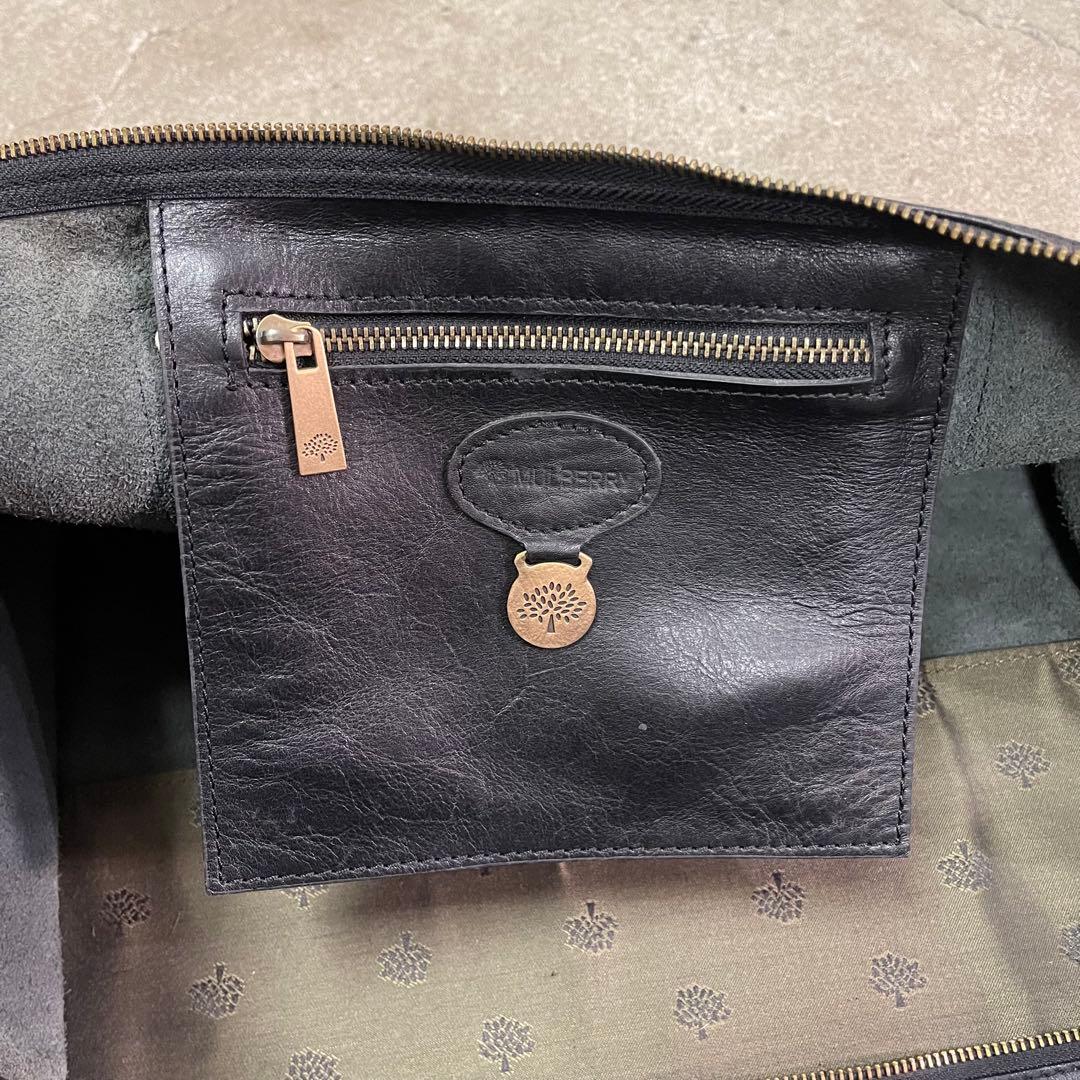 MULBERRY レザー ボストンバッグ 2way ショルダーバッグ ブラック