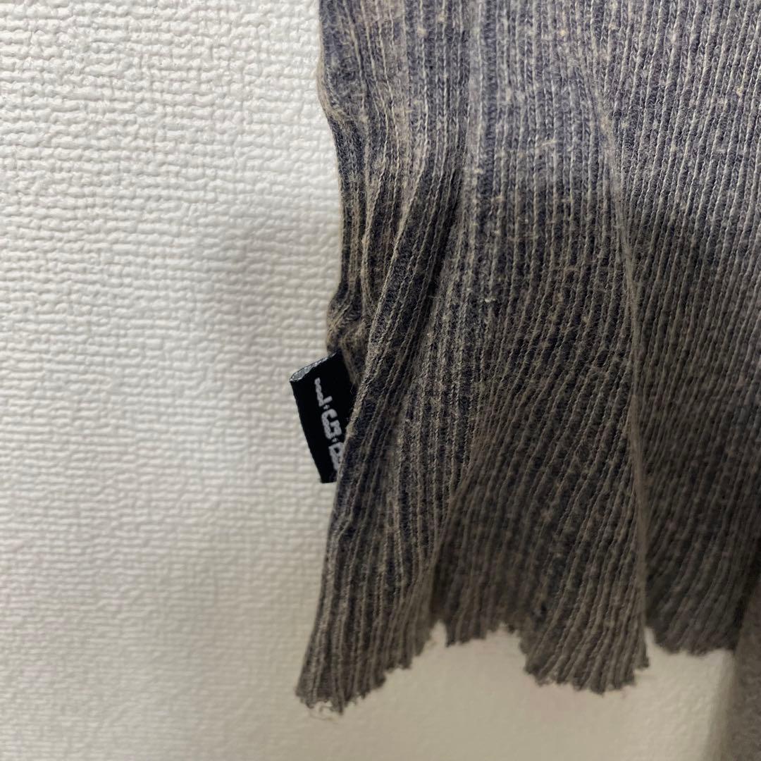 LGB ルグランブルー 半袖カットソー バッククロス ロング丈 切りっぱなし