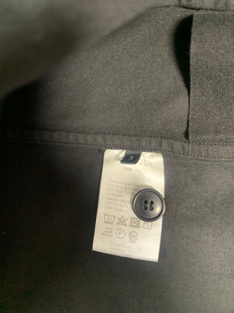 未使用品　COMOLI 製品染セットアップ　BLACK