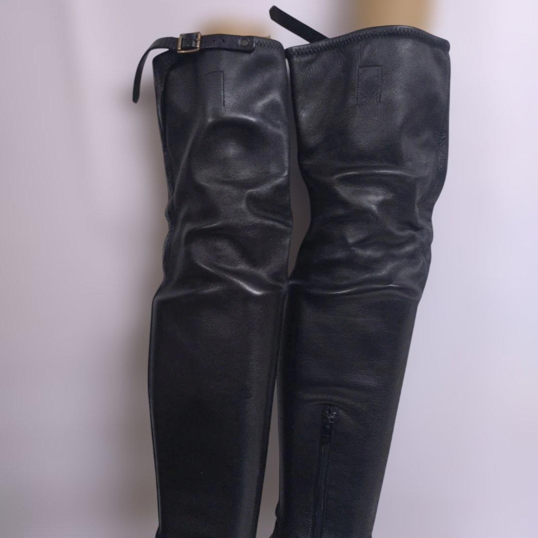 BURBERRY/バーバリー レザー　ニーハイブーツ 高ヒール　UK5