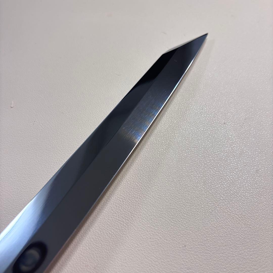 270mm 切付柳刃包丁 鏡面　オリーブ材八角柄 刺身包丁 全鋼～