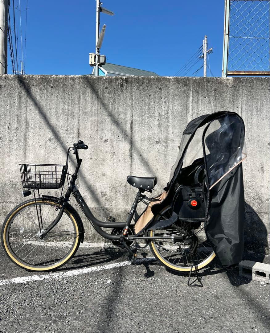 3月末まで値下げ【送料込み】自転車 チャイルドシート 雨よけカバー 変速機付き