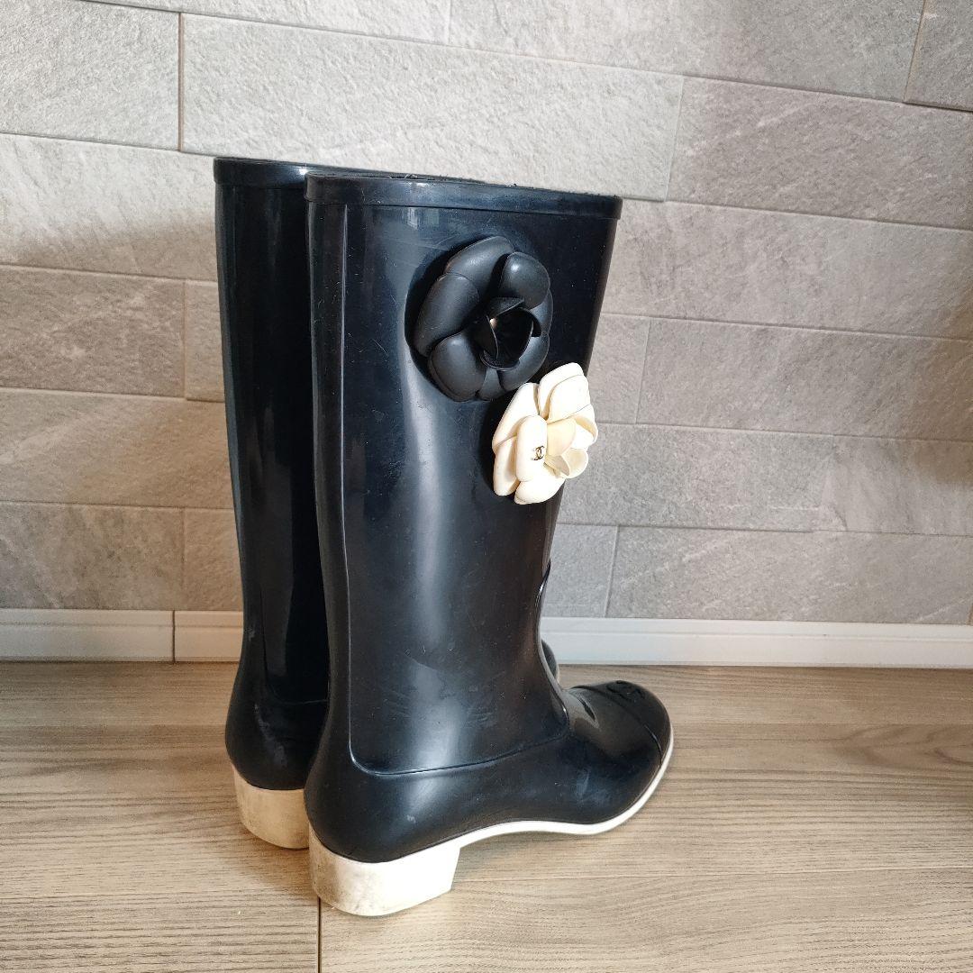 シャネル　CHANEL　レインブーツ　レインシューズ　レディース　40