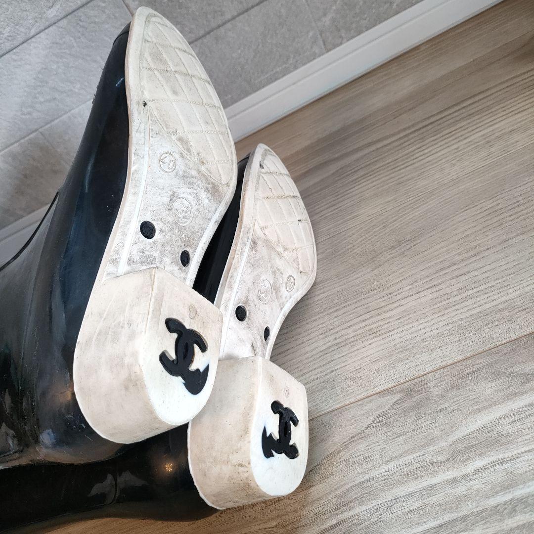 シャネル　CHANEL　レインブーツ　レインシューズ　レディース　40