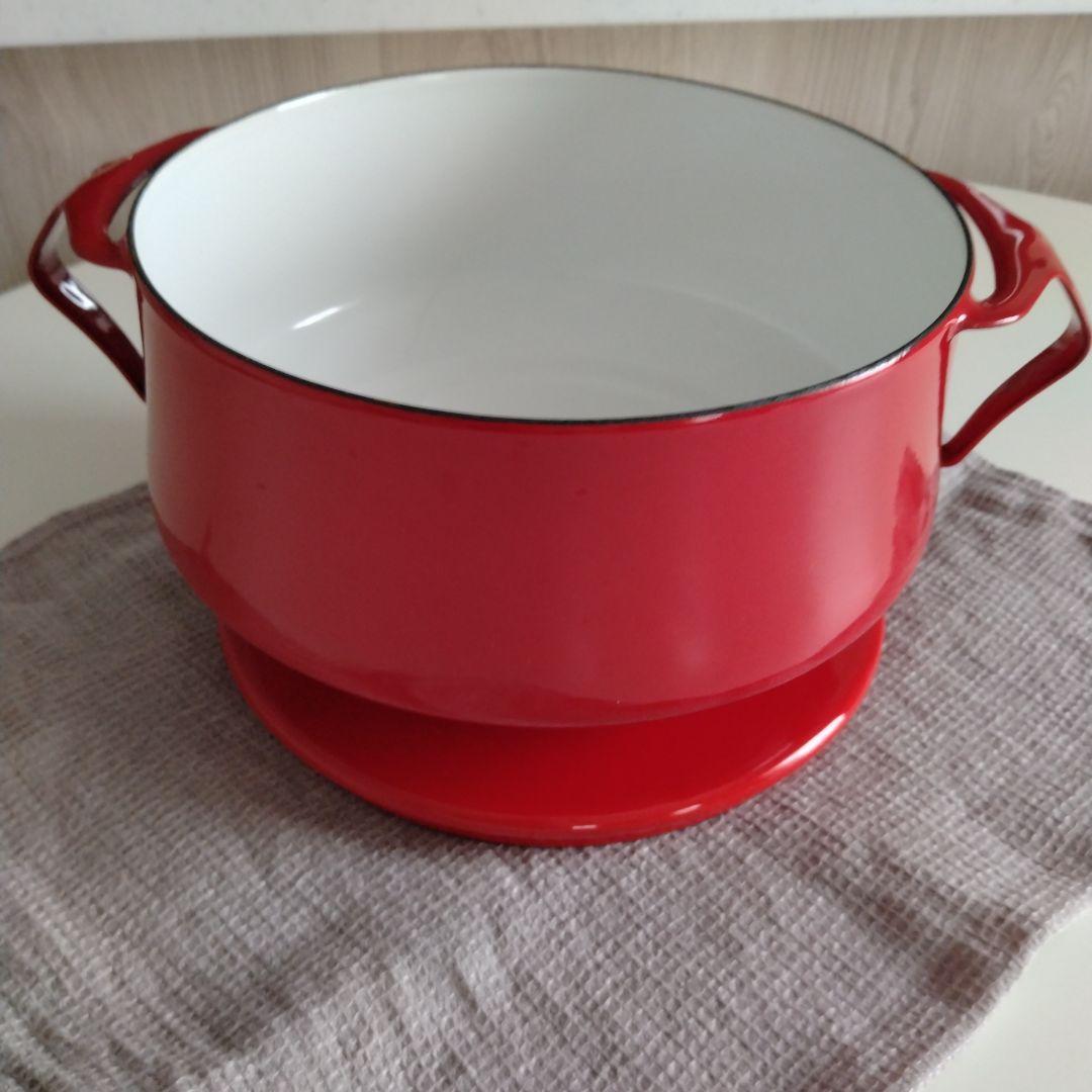 DANSK　ダンスク　両手鍋　ホーロー　キャセロール　赤　レッド　美品☆
