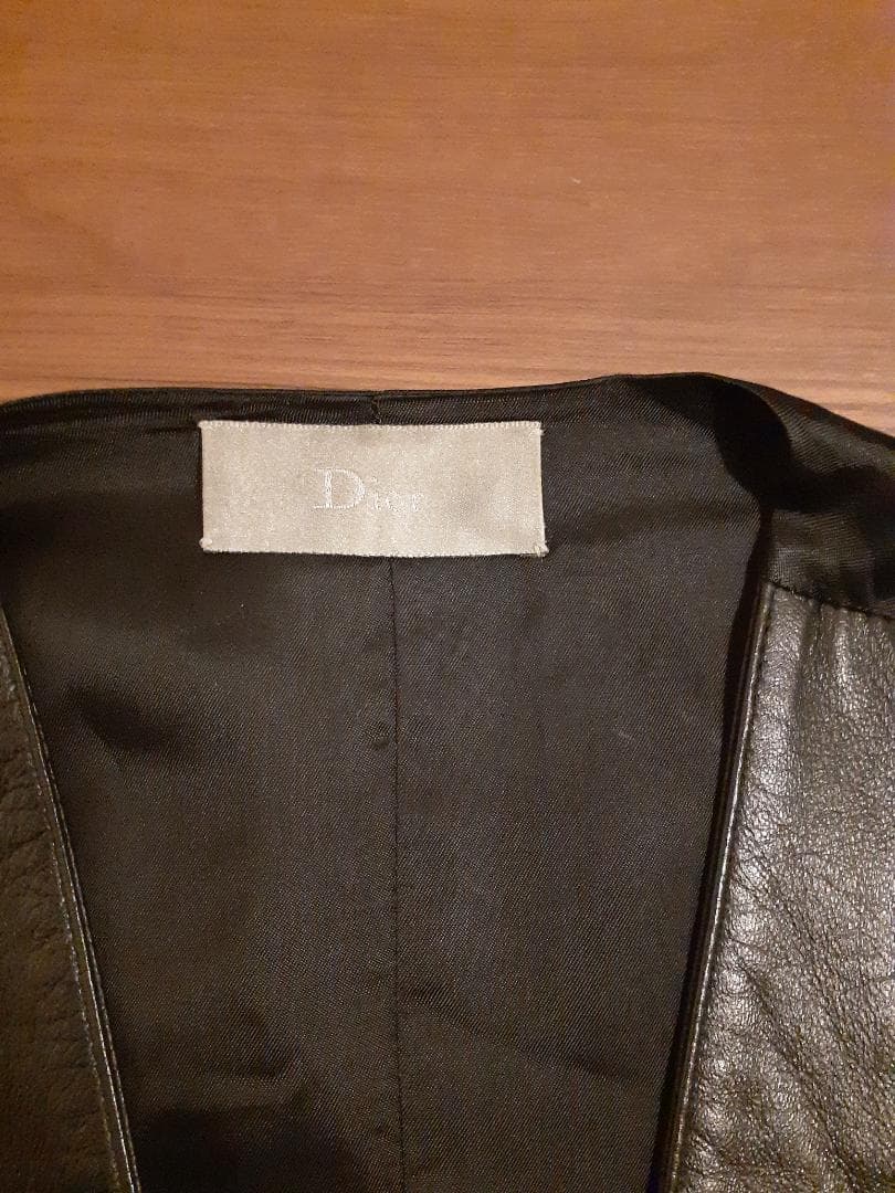 DiorHomme 07AW ディオールオム　エディ期 レザージレ ベスト 46