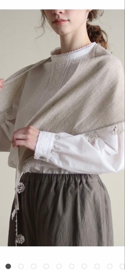 ♪麗♪REI♪ウールモチーフ付きストール美品♪