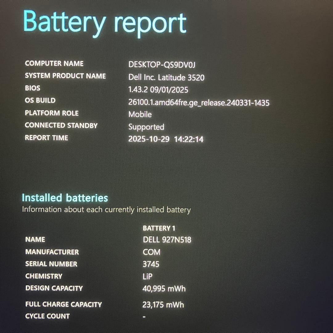 美品 Latitude 3520 11世代 i5 16GB 15.6型 フルHD