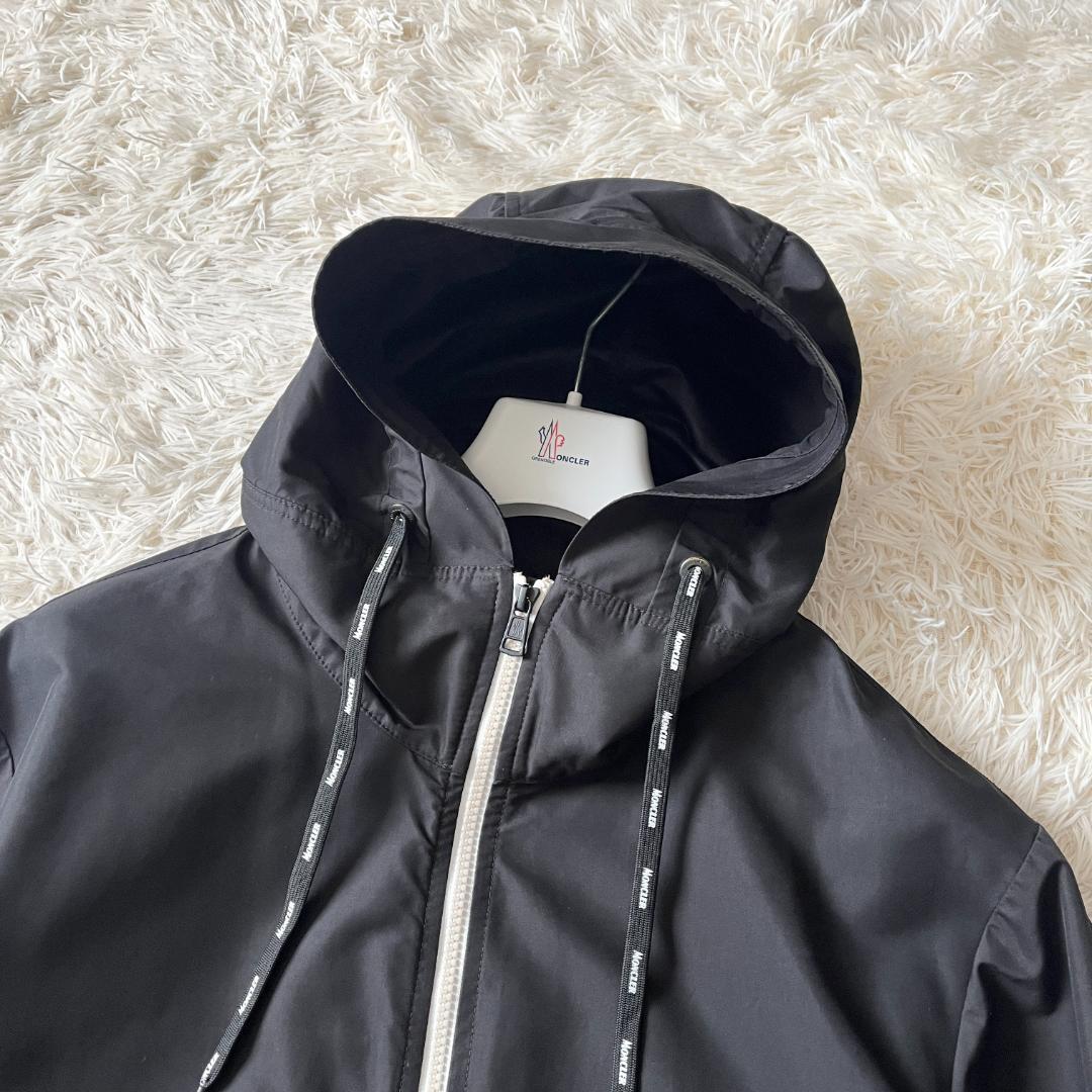 XXL★モンクレール ミトス ビッグロゴ ジップアップパーカー 黒 size5