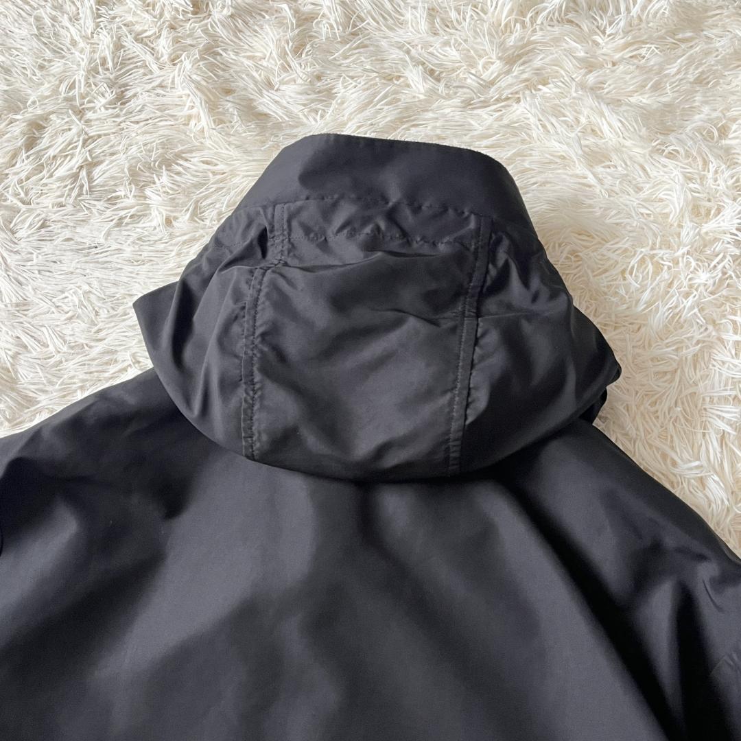 XXL★モンクレール ミトス ビッグロゴ ジップアップパーカー 黒 size5