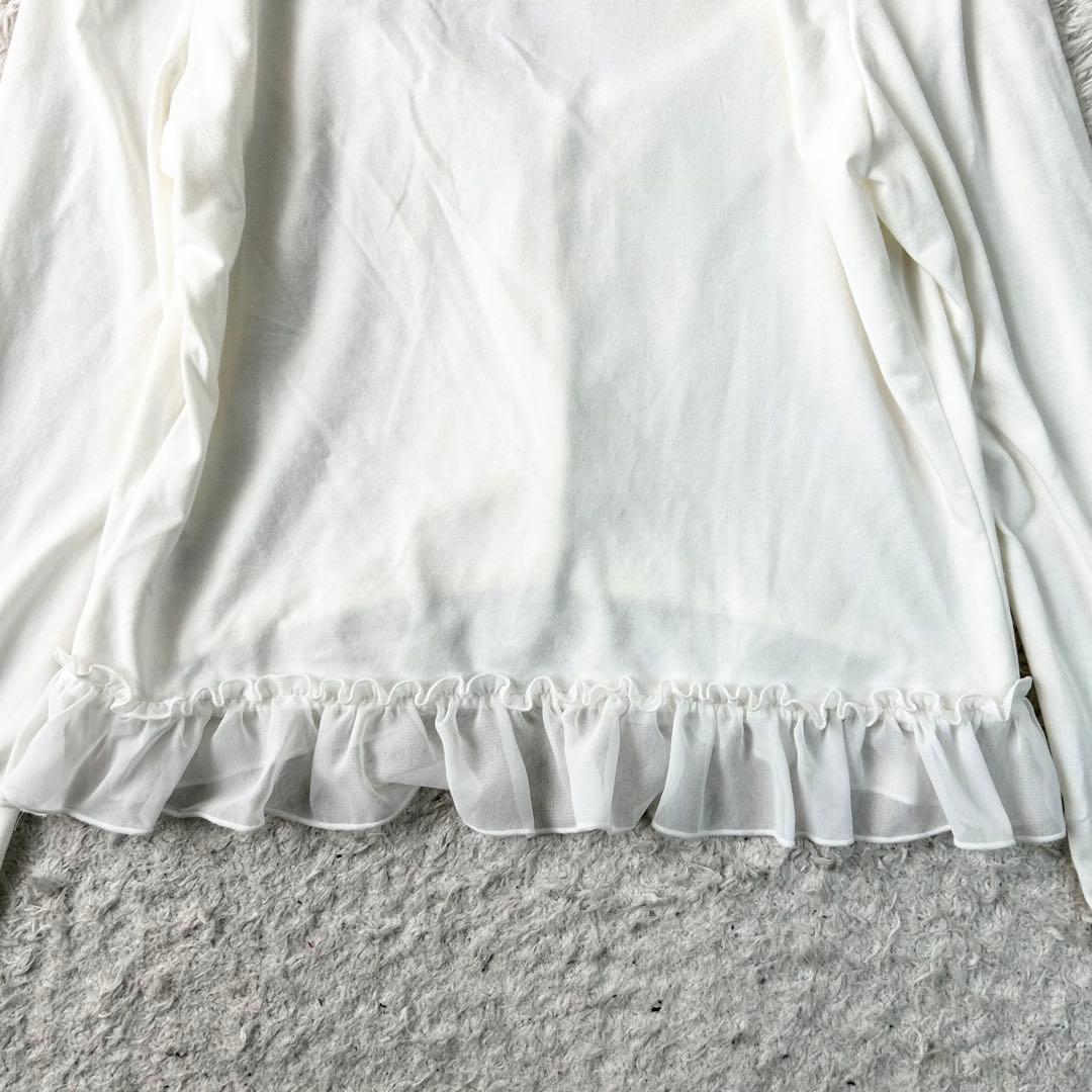 新品✨Sheglit シェグリット シフォンフリル カーディガン M ゴシック