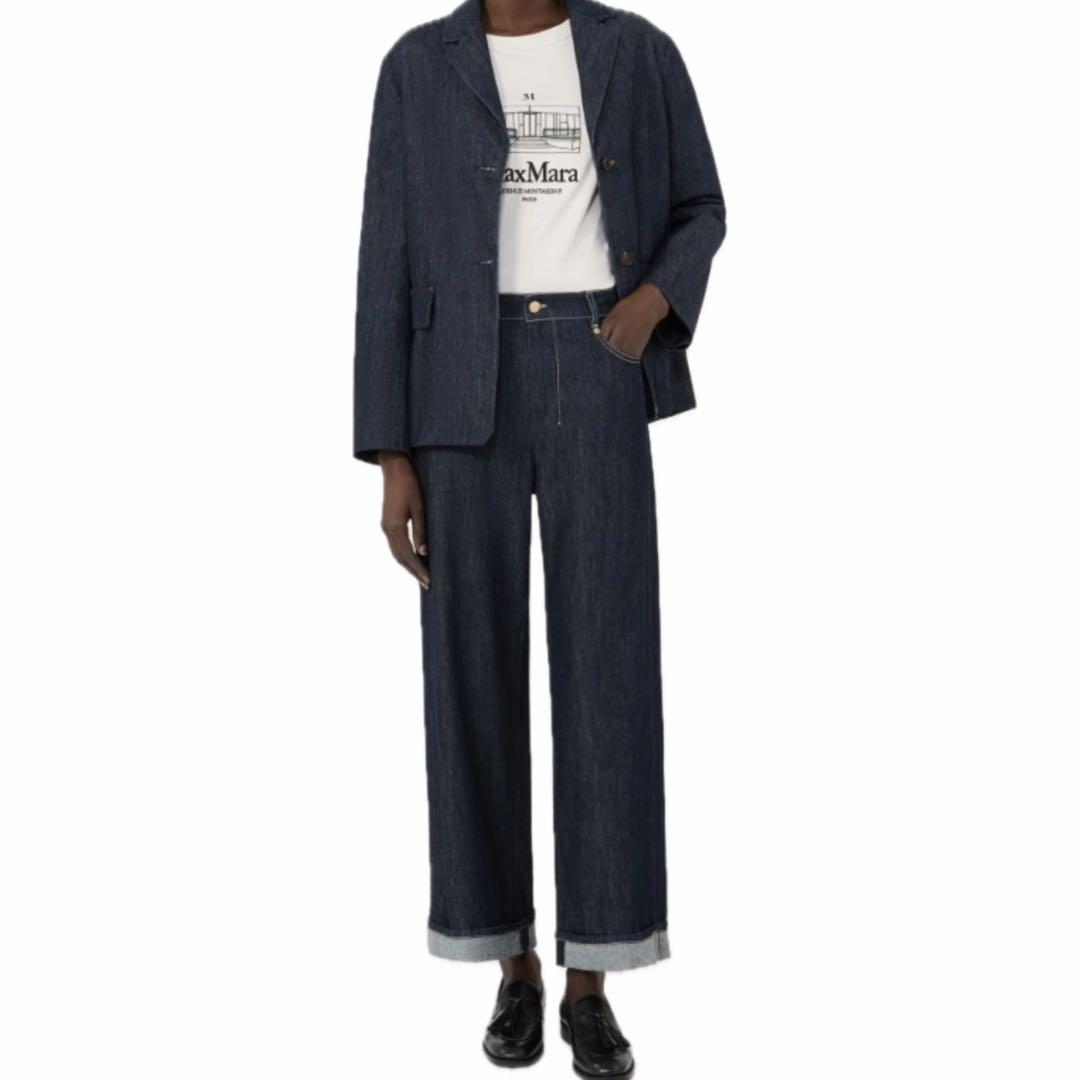 S Max Mara プリント半袖Tシャツ クリーム 春夏 新作 M