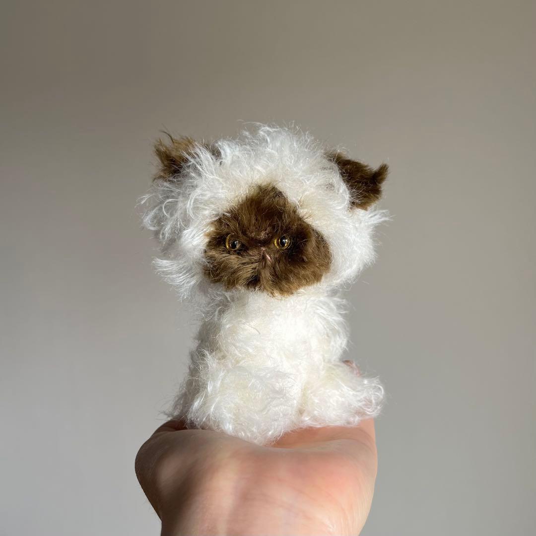 シャム　猫　ハンドメイド　ぬいぐるみ　作家　テディベア　アートドール　29