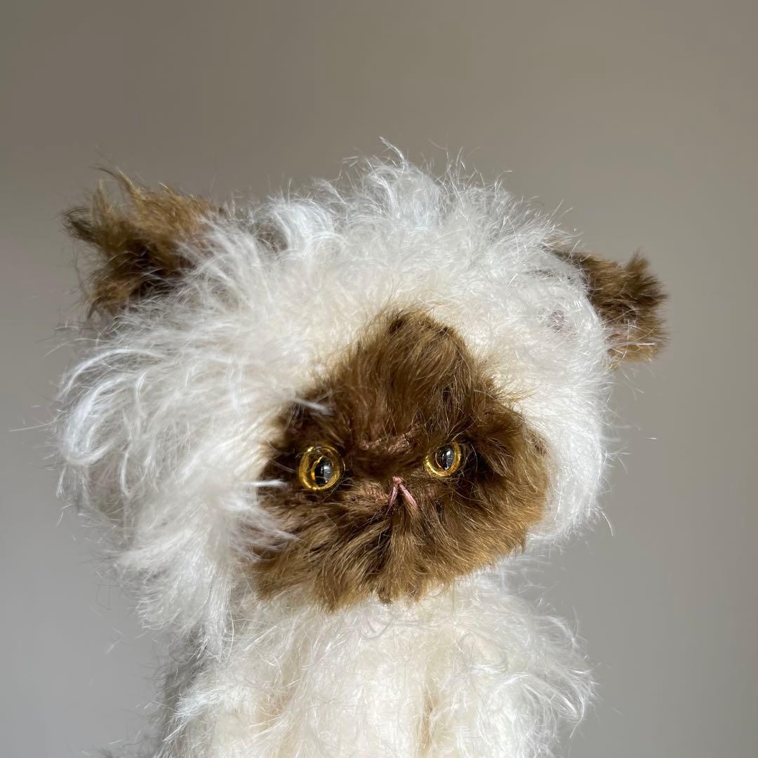 シャム　猫　ハンドメイド　ぬいぐるみ　作家　テディベア　アートドール　29