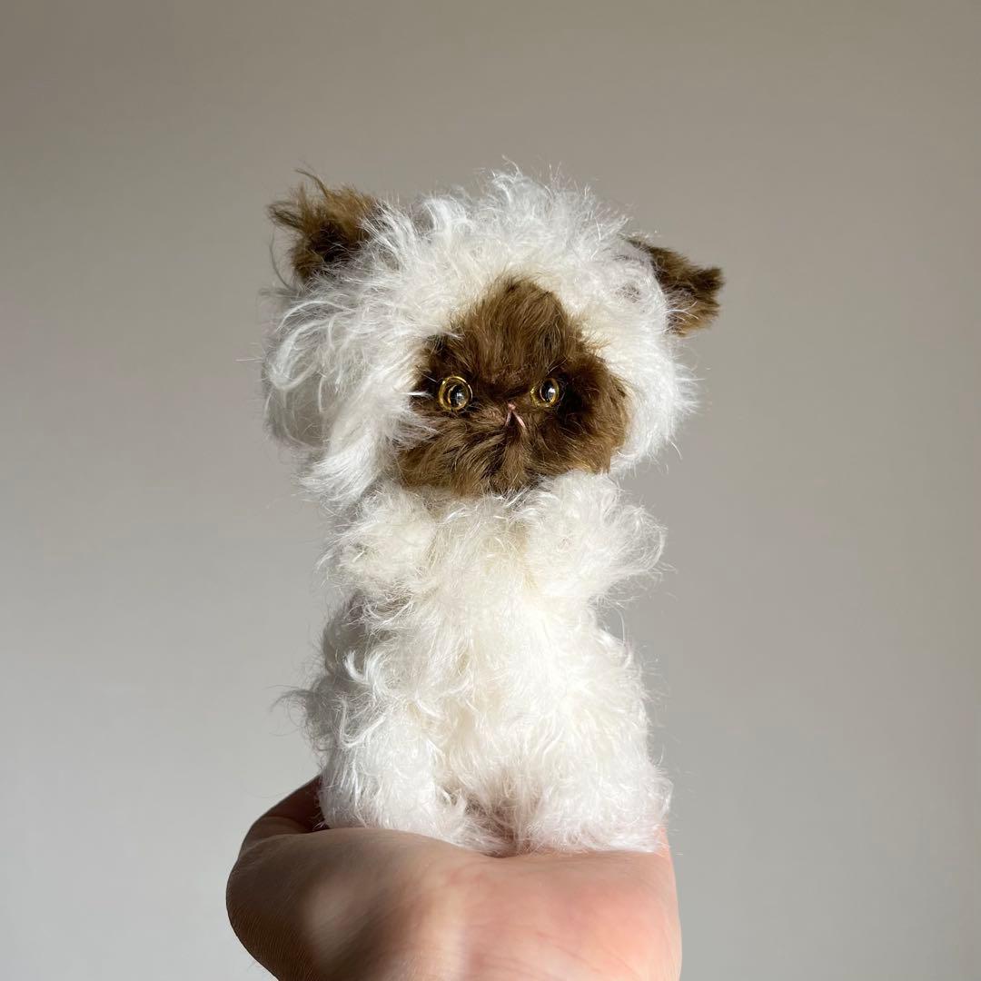 シャム　猫　ハンドメイド　ぬいぐるみ　作家　テディベア　アートドール　29