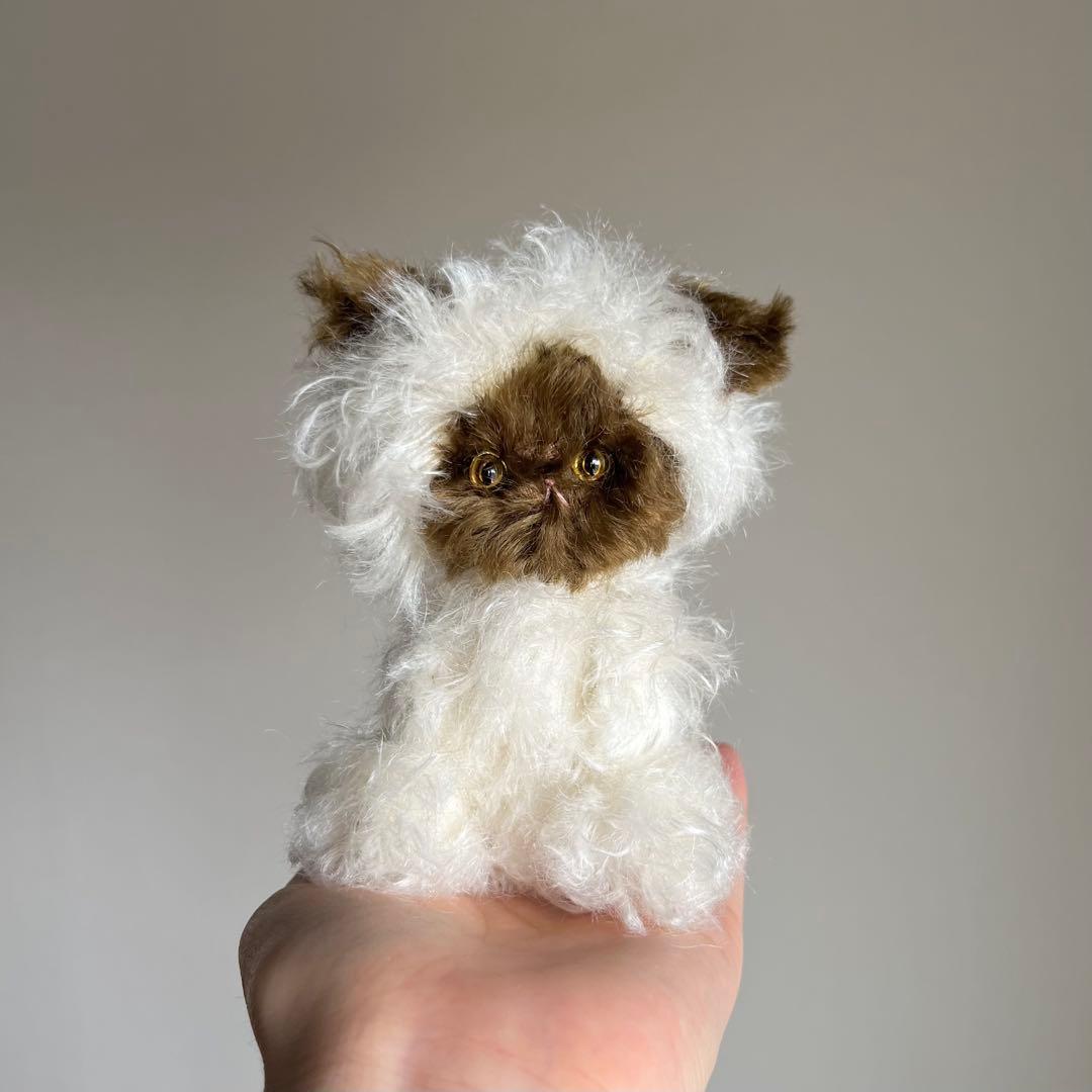 シャム　猫　ハンドメイド　ぬいぐるみ　作家　テディベア　アートドール　29