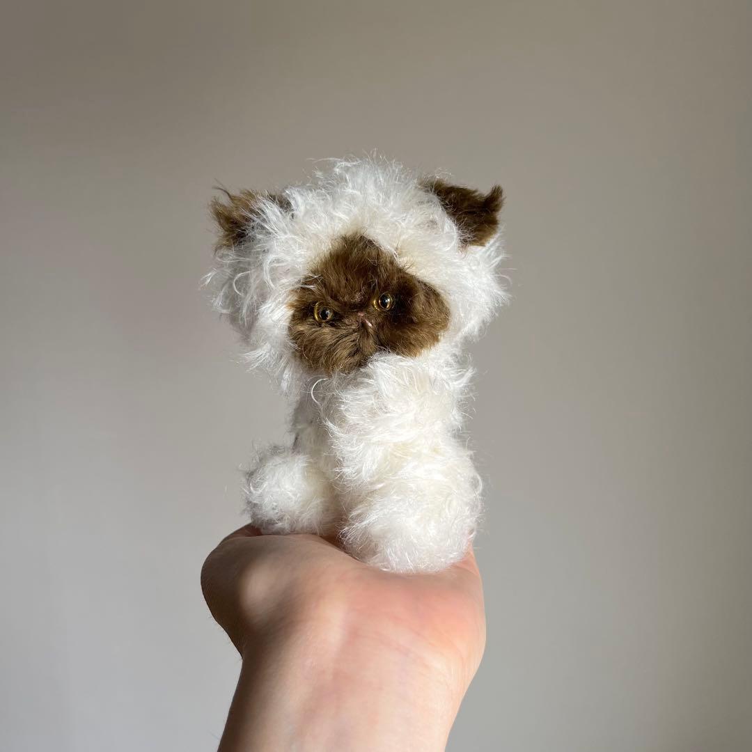 シャム　猫　ハンドメイド　ぬいぐるみ　作家　テディベア　アートドール　29