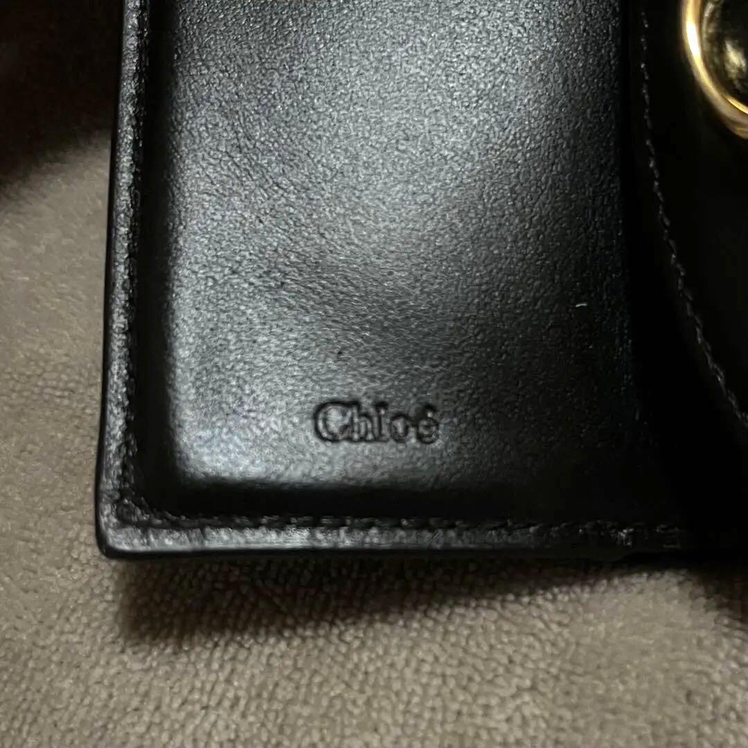 【美品】Chloé クロエ ブラック 三つ折り財布 付属品全てあり　即購入⭕️