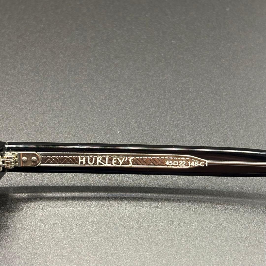 【美品】NEW. サングラス HURLEY'S 黒縁 ブラック カラーレンズ