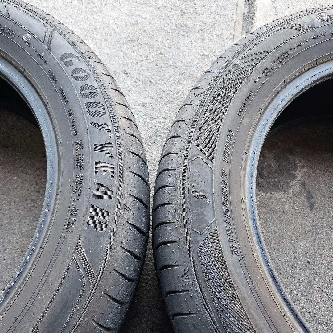 215/60R17 2023年製 溝あり グッドイヤー　RVF02 エリシオン等