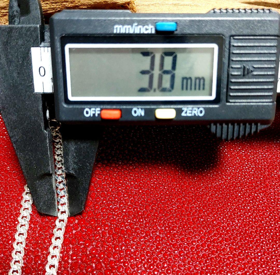 長め　60cm　幅3.8mm　キヘイチェーン　silver925 新品