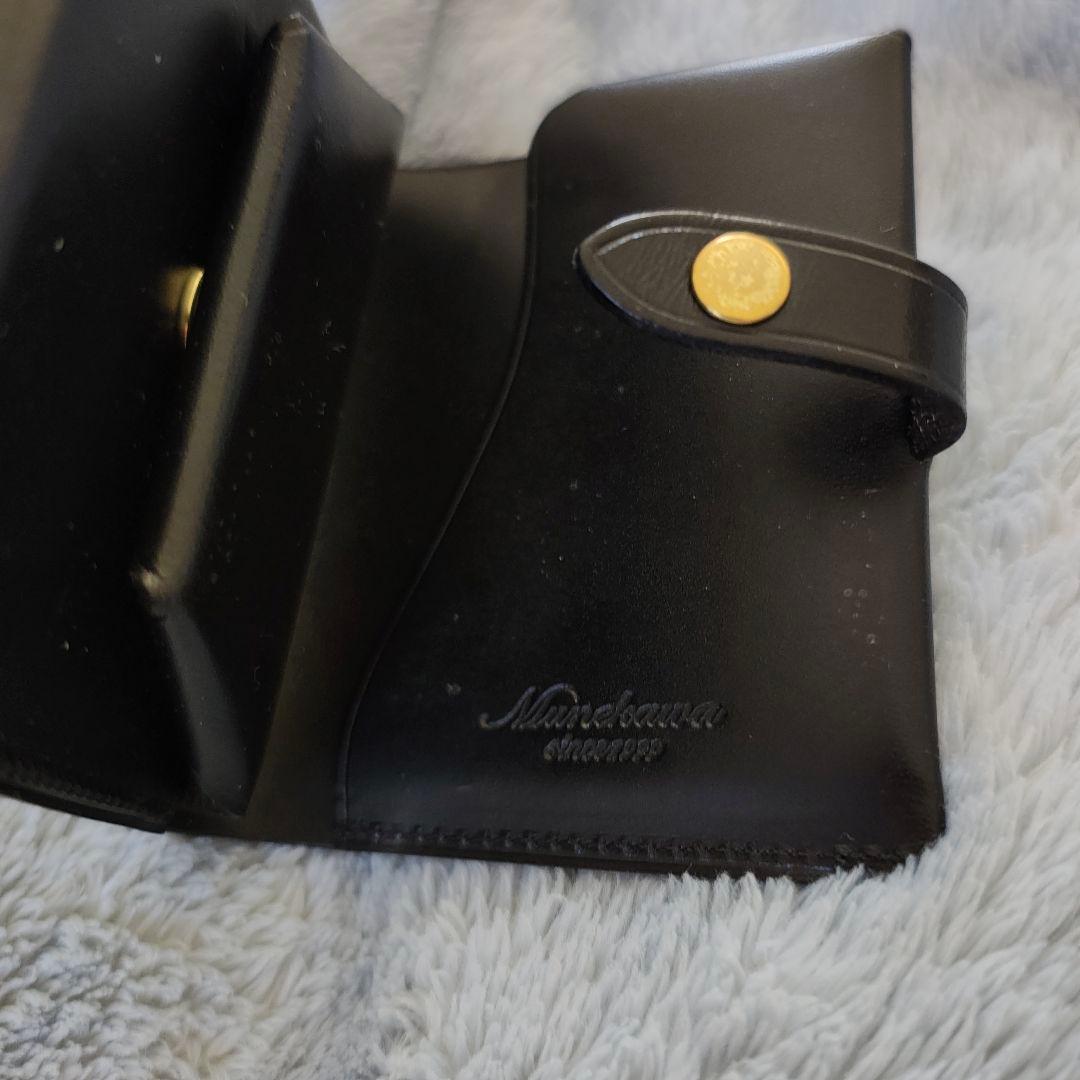 新品同様二つ折りミニ財布“Enfold Coin”ブラックコンパクト財布
