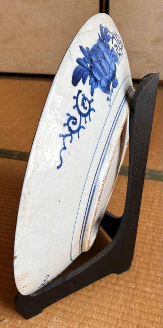 古伊万里 印判皿 直径47cm大皿 盛り皿 飾り皿 古美術 骨董品 アンティーク