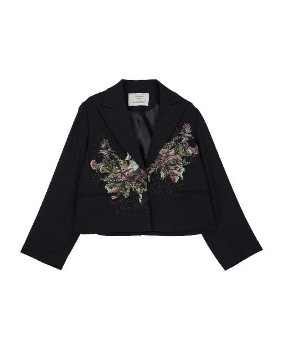 ジャケット・アウター Ameri PIXEL FLOWER PRINT SHORT JACKET