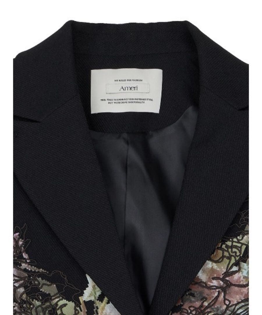 ジャケット・アウター Ameri PIXEL FLOWER PRINT SHORT JACKET