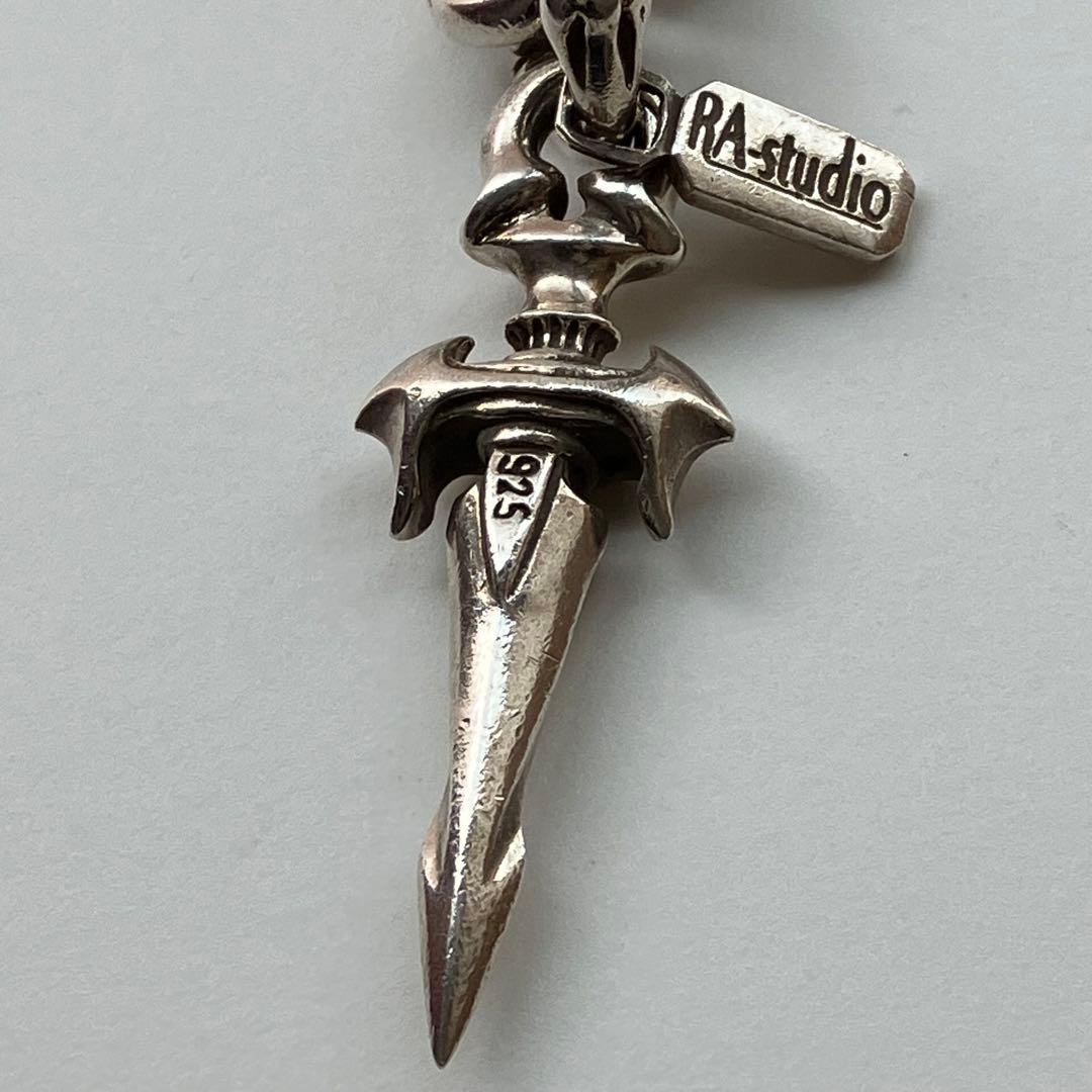 【中古】RA-studio スカル&ソード　ペンダントトップ