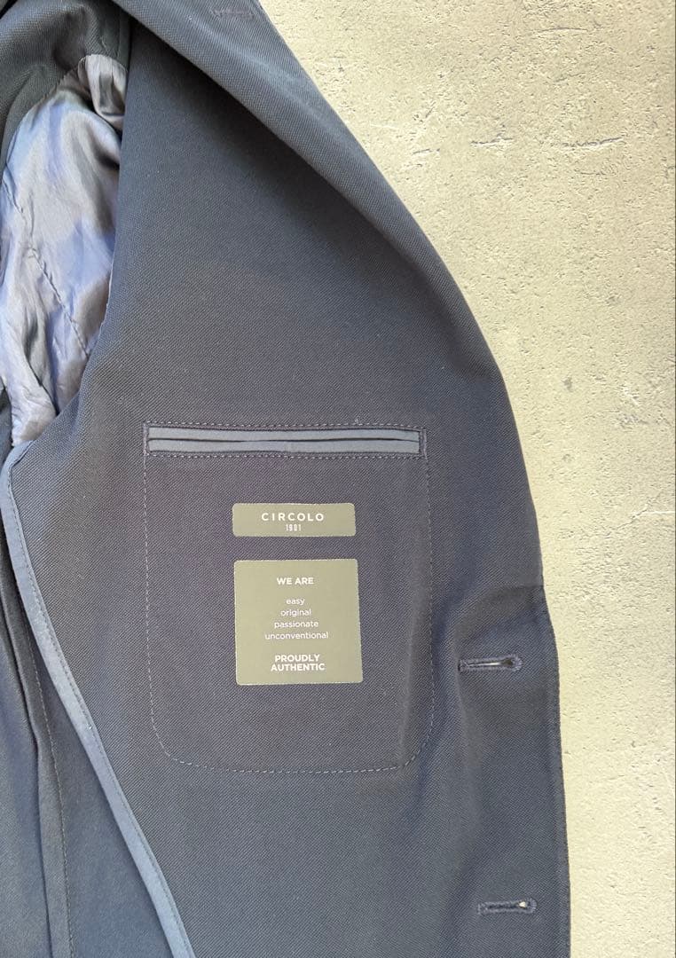 わ*ぃ様 チルコロ ジャージー 2B スーパーライトプレミアムピケ46ネイビー