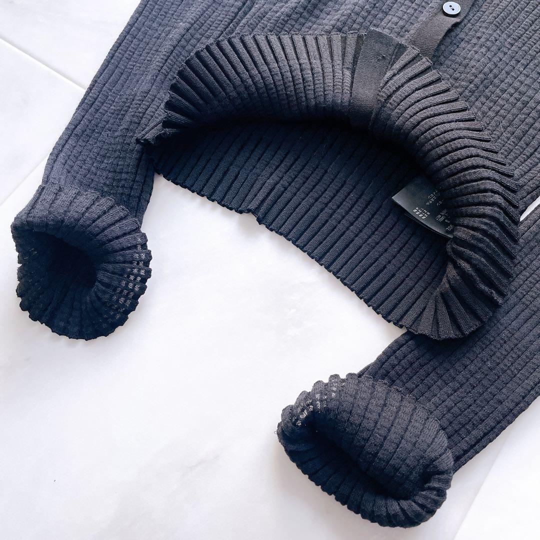 極美品✨25SS セオリー Wooster Crepe Knit カーディガン