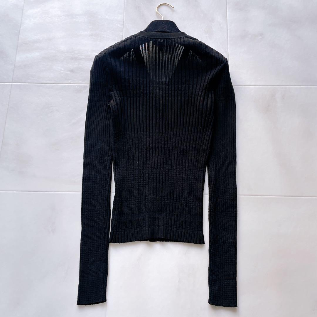 極美品✨25SS セオリー Wooster Crepe Knit カーディガン