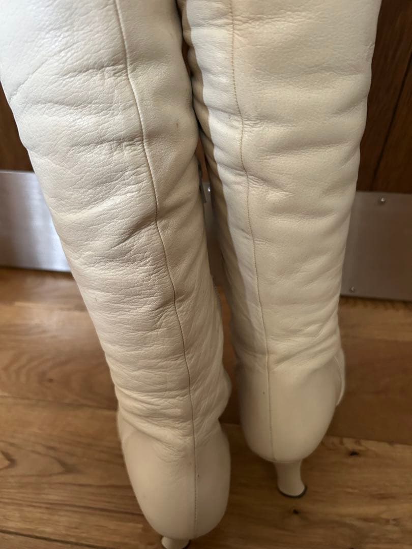 エクリュ　本革　リアルレザー　ニーハイブーツ MAREvintage itimi