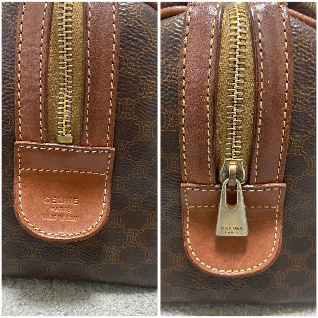 CELINE ハンドバッグ ミニボストン マカダム柄 トリオンフ