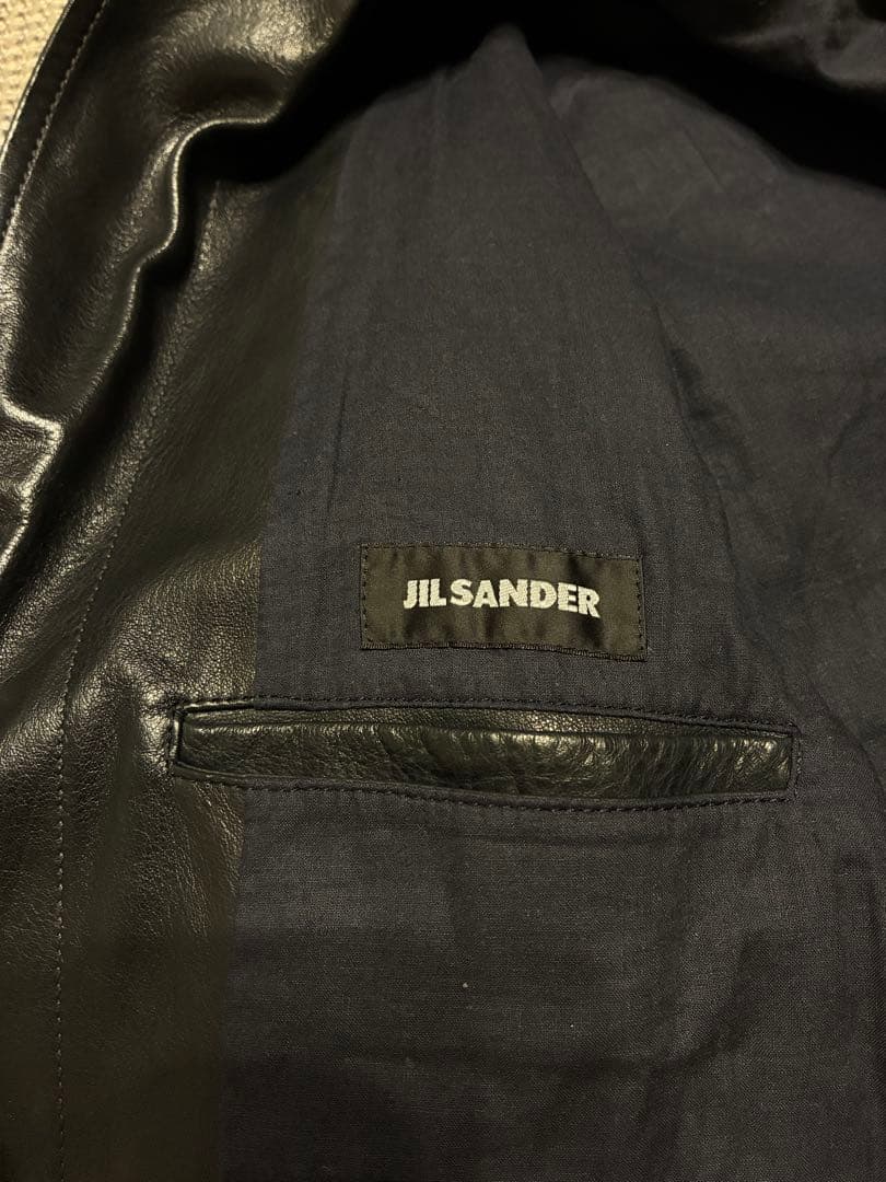 JIL SANDER 羊革テーラードジャケット　46